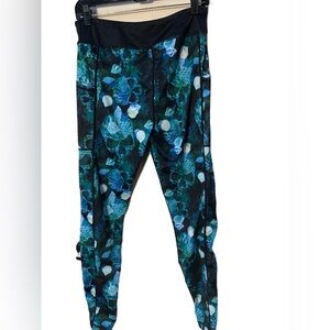 Constantly Varied Gear Leggings Women LRG Mermaid Skulls Black Teal Squad Gym.EC